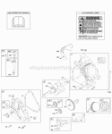 Camshaft Crankcase Cover Crankshaft Cylinder Lubrication OperatorS Manual PistonRingsConnecting Rod Warning Label Diagram and Parts List for 213432-0100-E1  Briggs and Stratton Engine